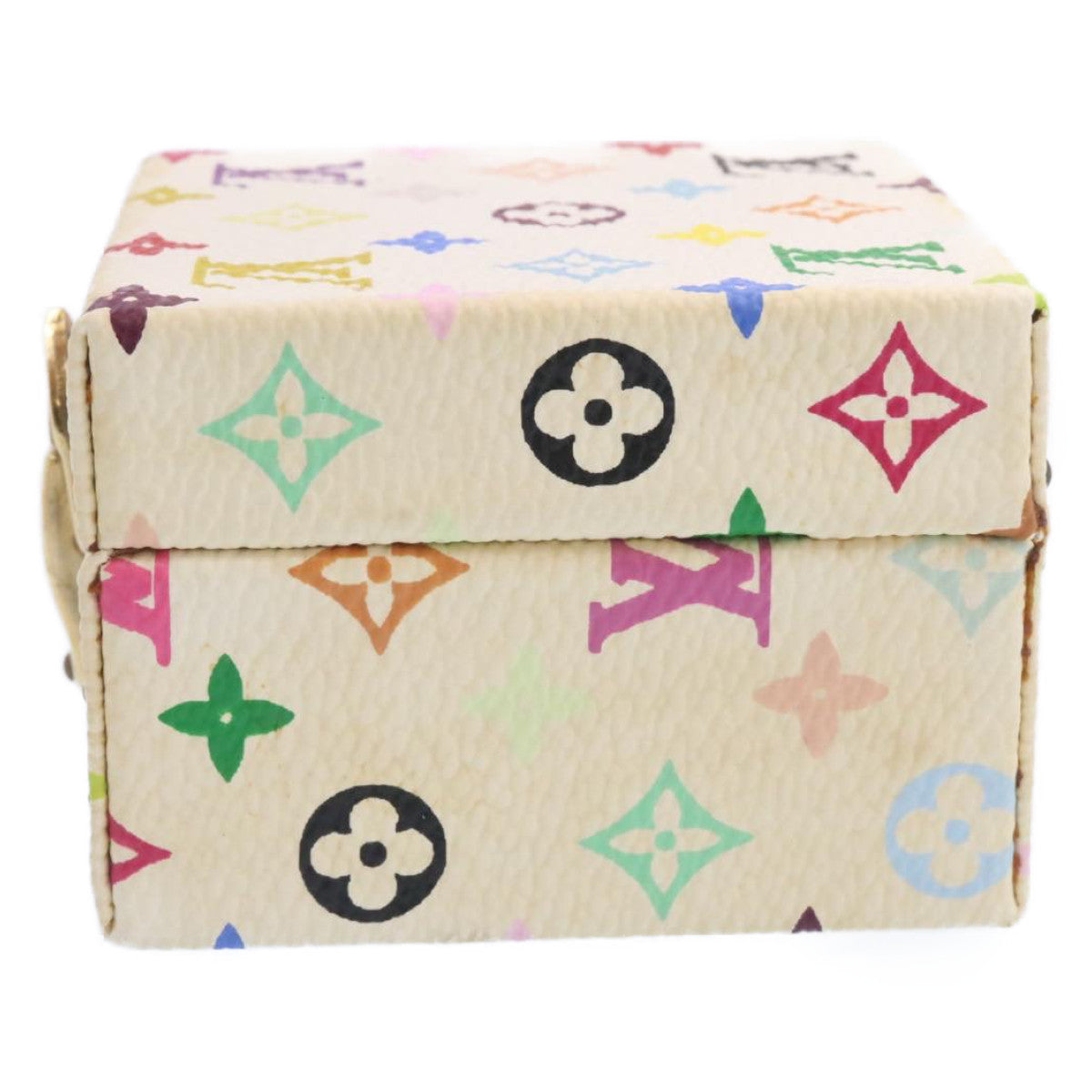 LOUIS VUITTON Monogram Multicolor Jewelry Box White LV Auth am1643g