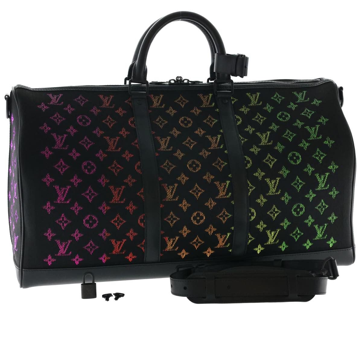 LOUIS VUITTON Monogram Light Up Keepall Bandouliere 50 Boston M44770 Auth 32711A