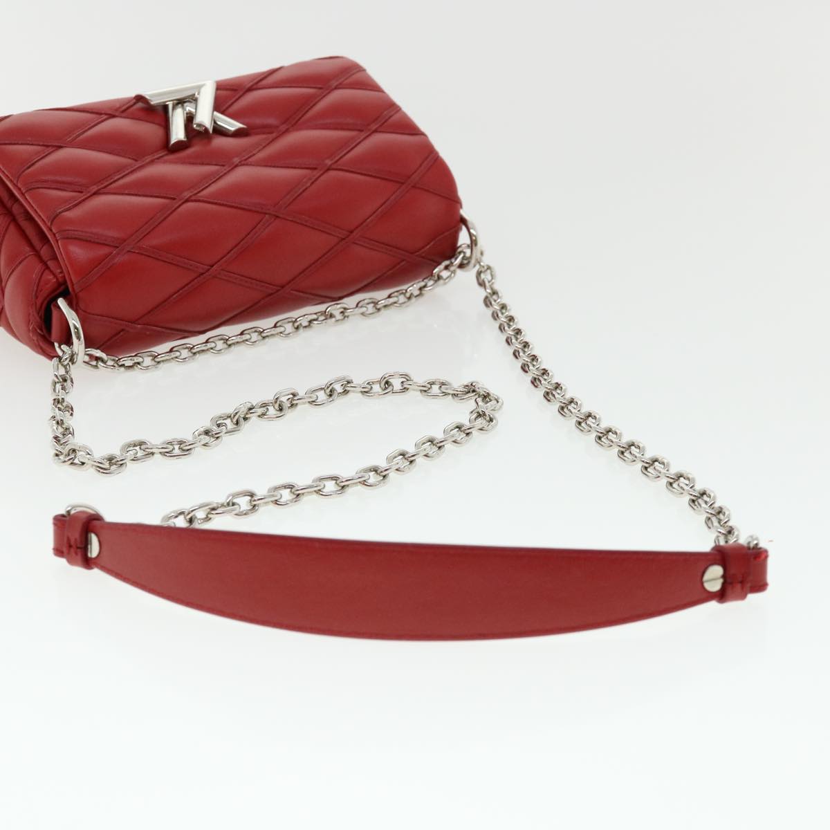 LOUIS VUITTON Martage GO-14MINI Chain Shoulder Bag Red M51000 LV Auth 25727A