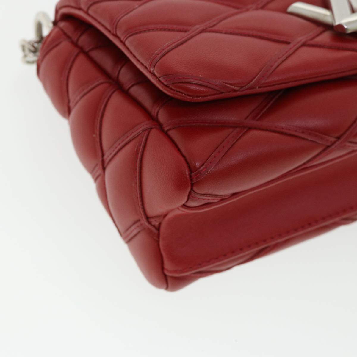 LOUIS VUITTON Martage GO-14MINI Chain Shoulder Bag Red M51000 LV Auth 25727A