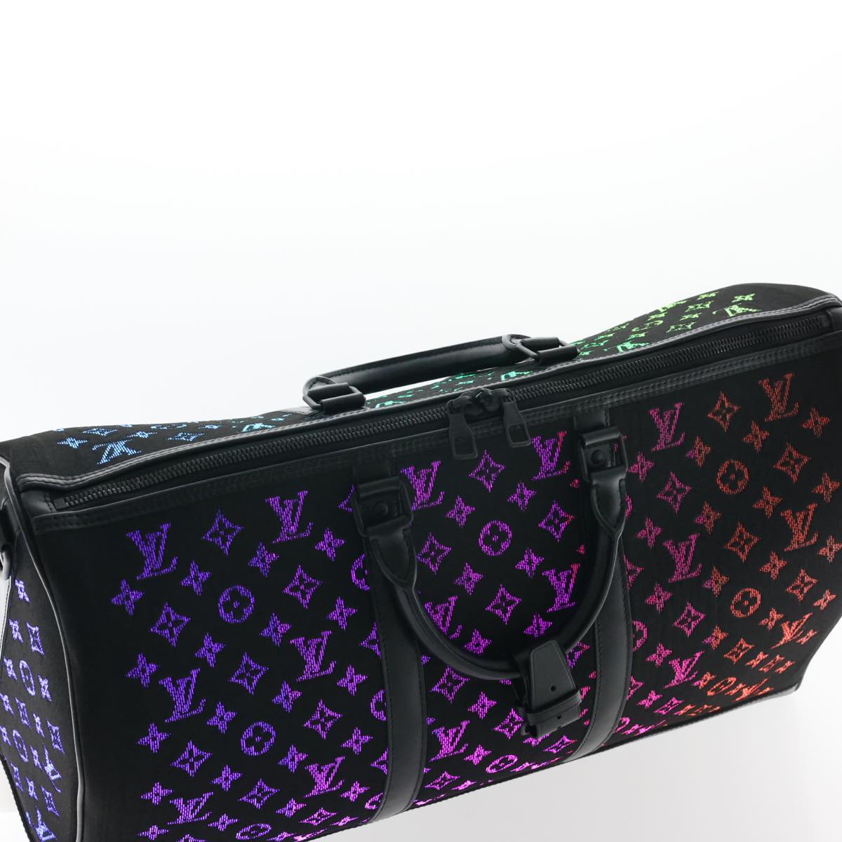 LOUIS VUITTON Monogram Light Up Keepall Bandouliere 50 Boston M44770 Auth 32711A