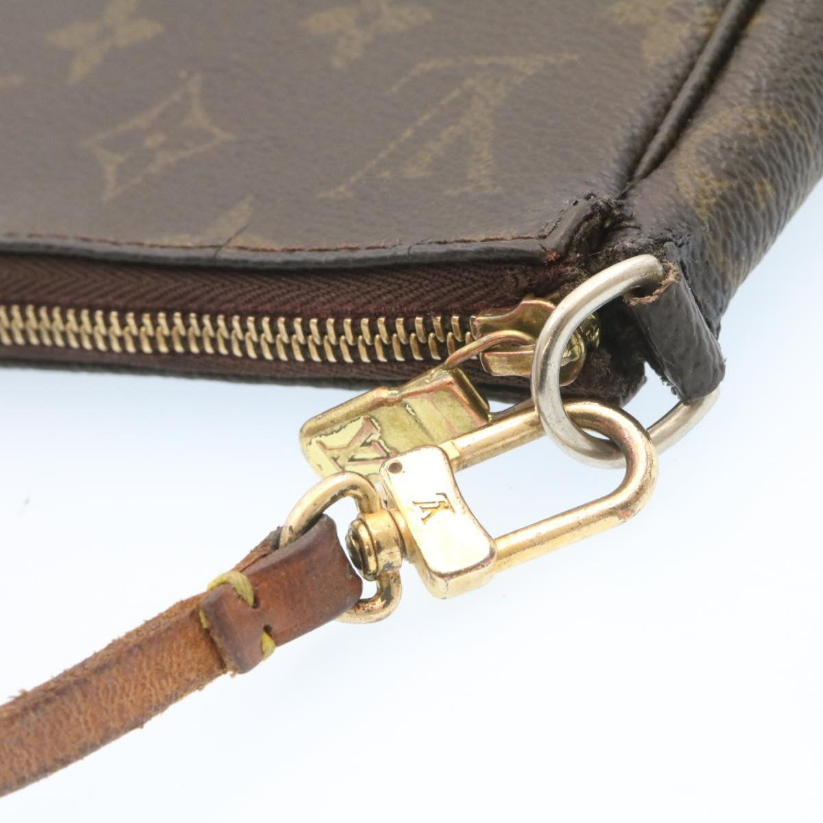 LOUIS VUITTON Monogram Pochette Accessoires Pouch M51980 LV Auth hk155