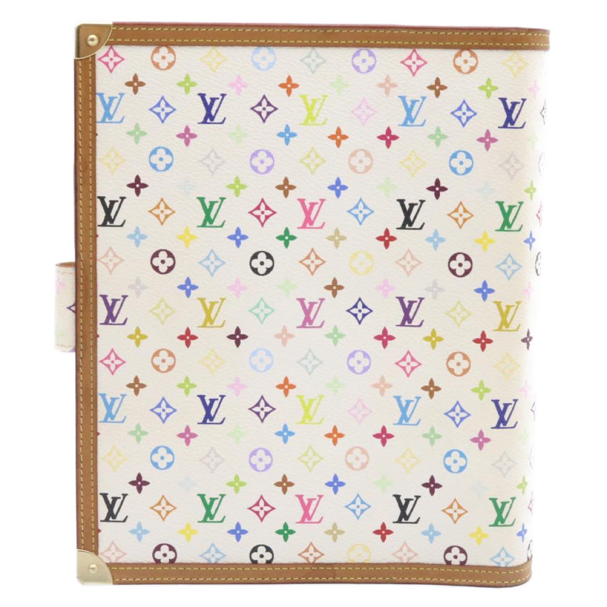 LOUIS VUITTON Multicolor Agenda GM Day Planner Cover White R20894 LV am701sA