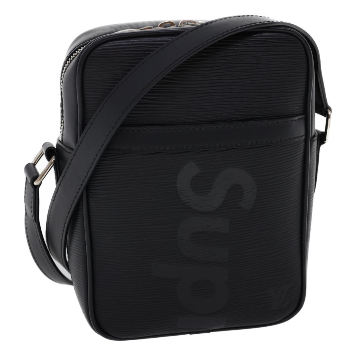 LOUIS VUITTON Supreme Epi Danube Shoulder Bag Black M53431 LV Auth ar5973SM
