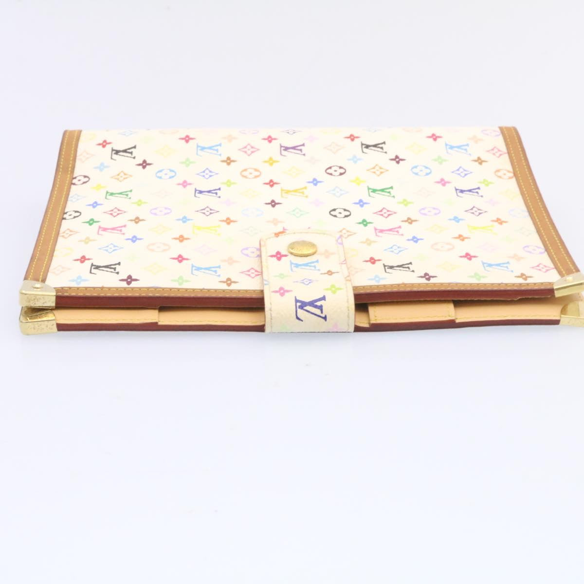 LOUIS VUITTON Multicolor Agenda GM Day Planner Cover White R20894 LV am701sA