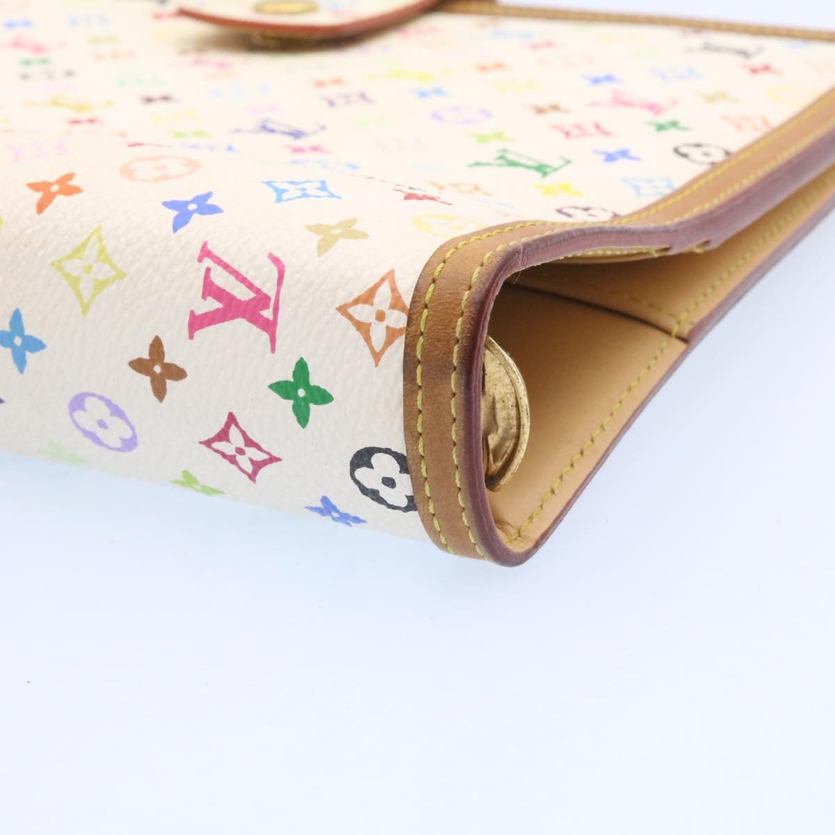 LOUIS VUITTON Multicolor Agenda GM Day Planner Cover White R20894 LV am701sA