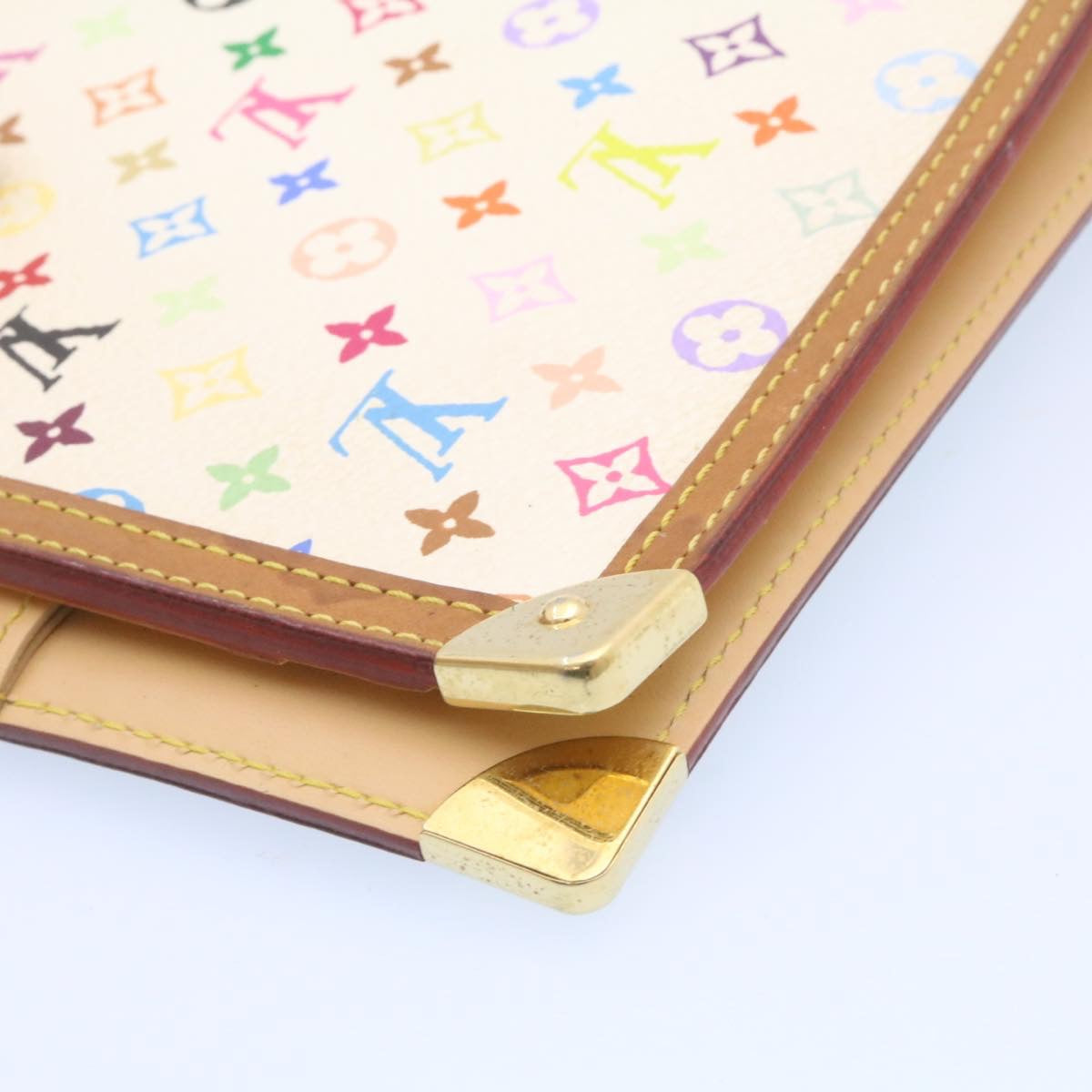 LOUIS VUITTON Multicolor Agenda GM Day Planner Cover White R20894 LV am701sA