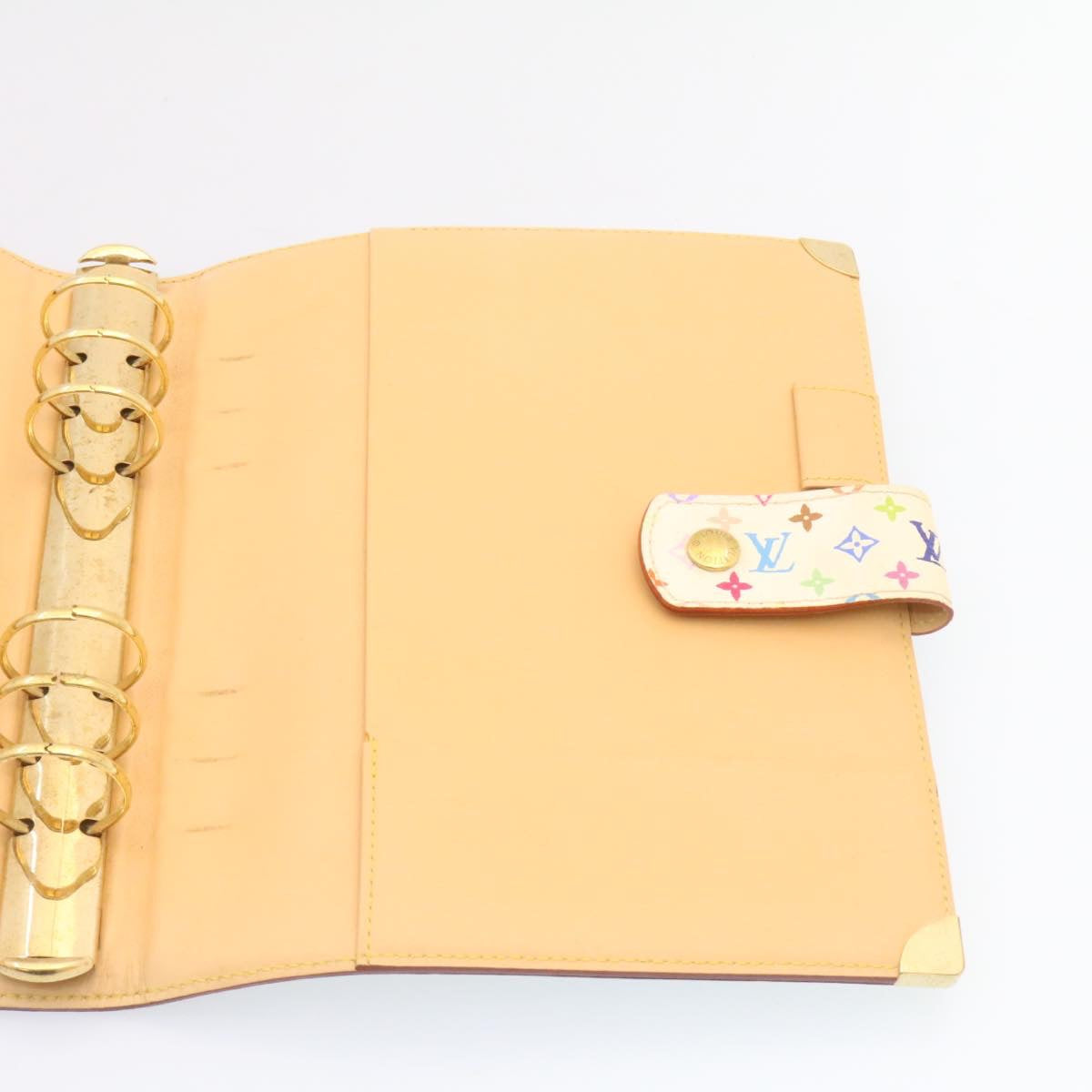 LOUIS VUITTON Multicolor Agenda GM Day Planner Cover White R20894 LV am701sA