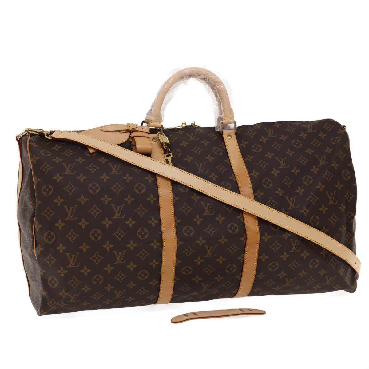 LOUIS VUITTON Monogram Keepall Bandouliere 60 Boston Bag M41412 LV Auth 27538