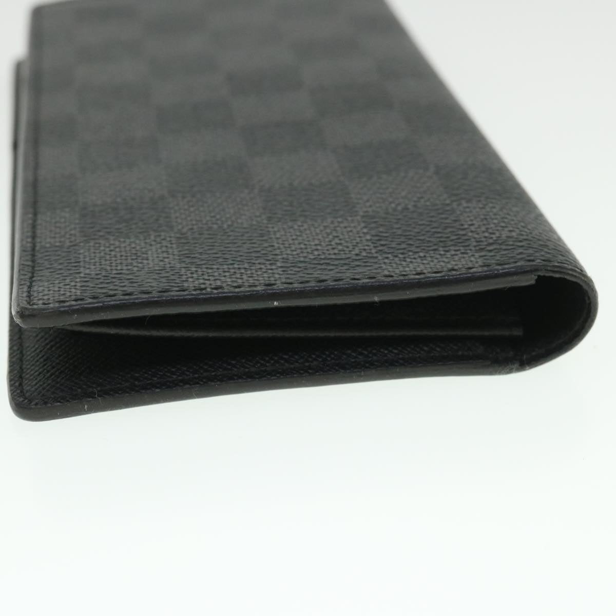 LOUIS VUITTON Damier Graphite Portefeuille Brazza Long Wallet N64430 Auth pt092