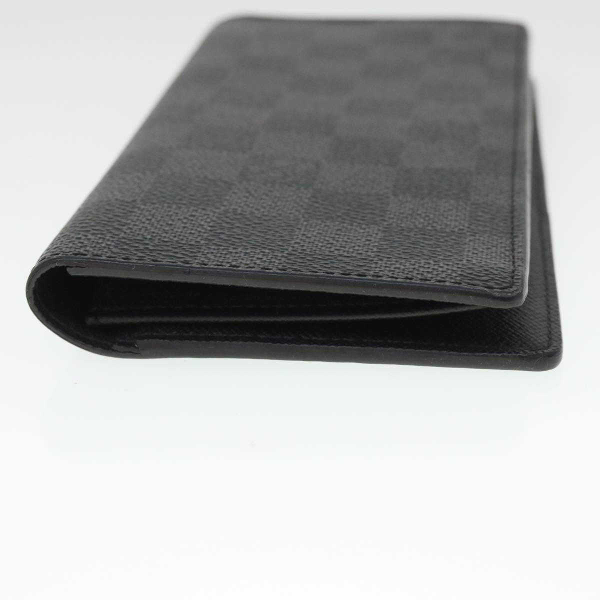 LOUIS VUITTON Damier Graphite Portefeuille Brazza Long Wallet N64430 Auth pt092