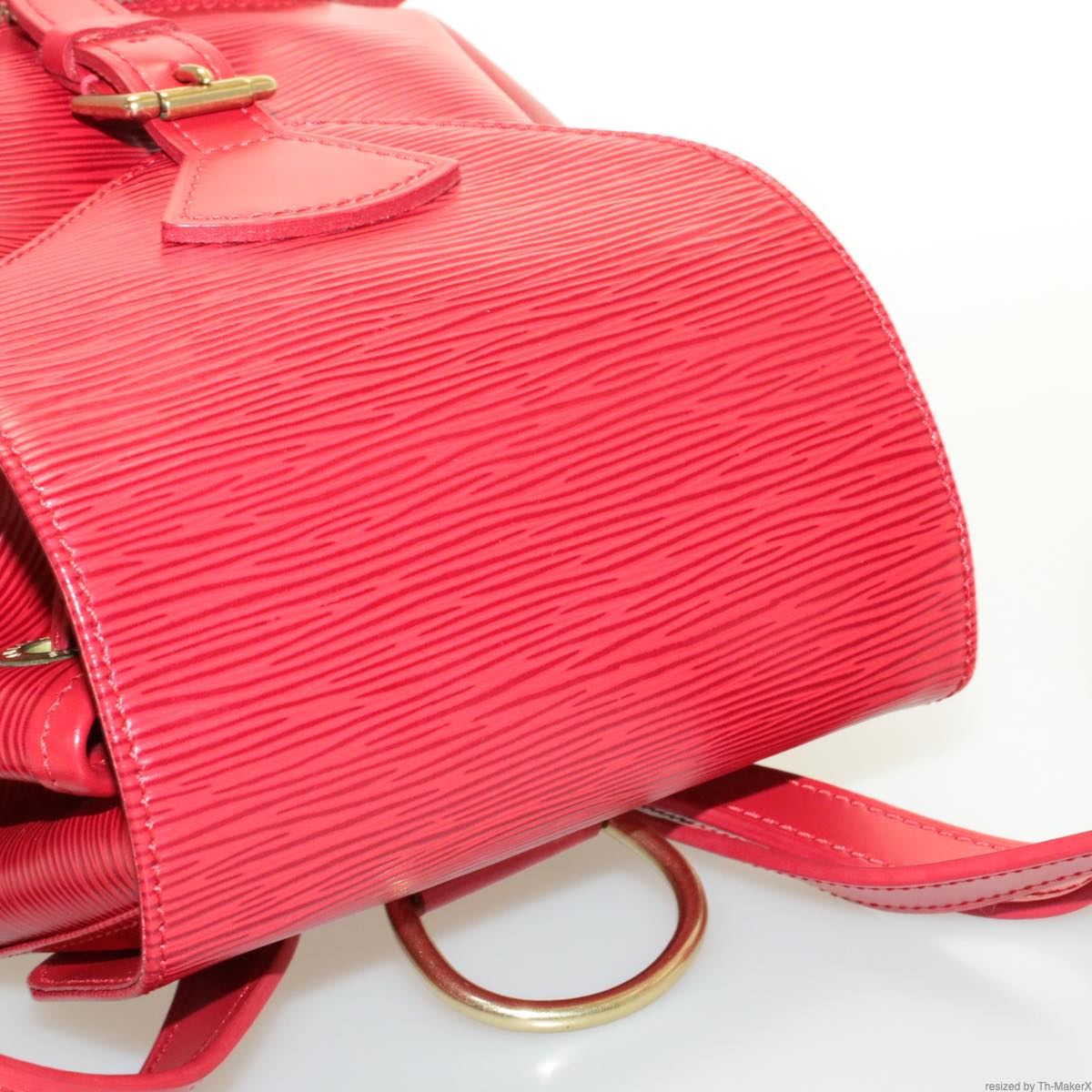 LOUIS VUITTON Epi Montsouris MM Backpack Red LV Auth am2389sA