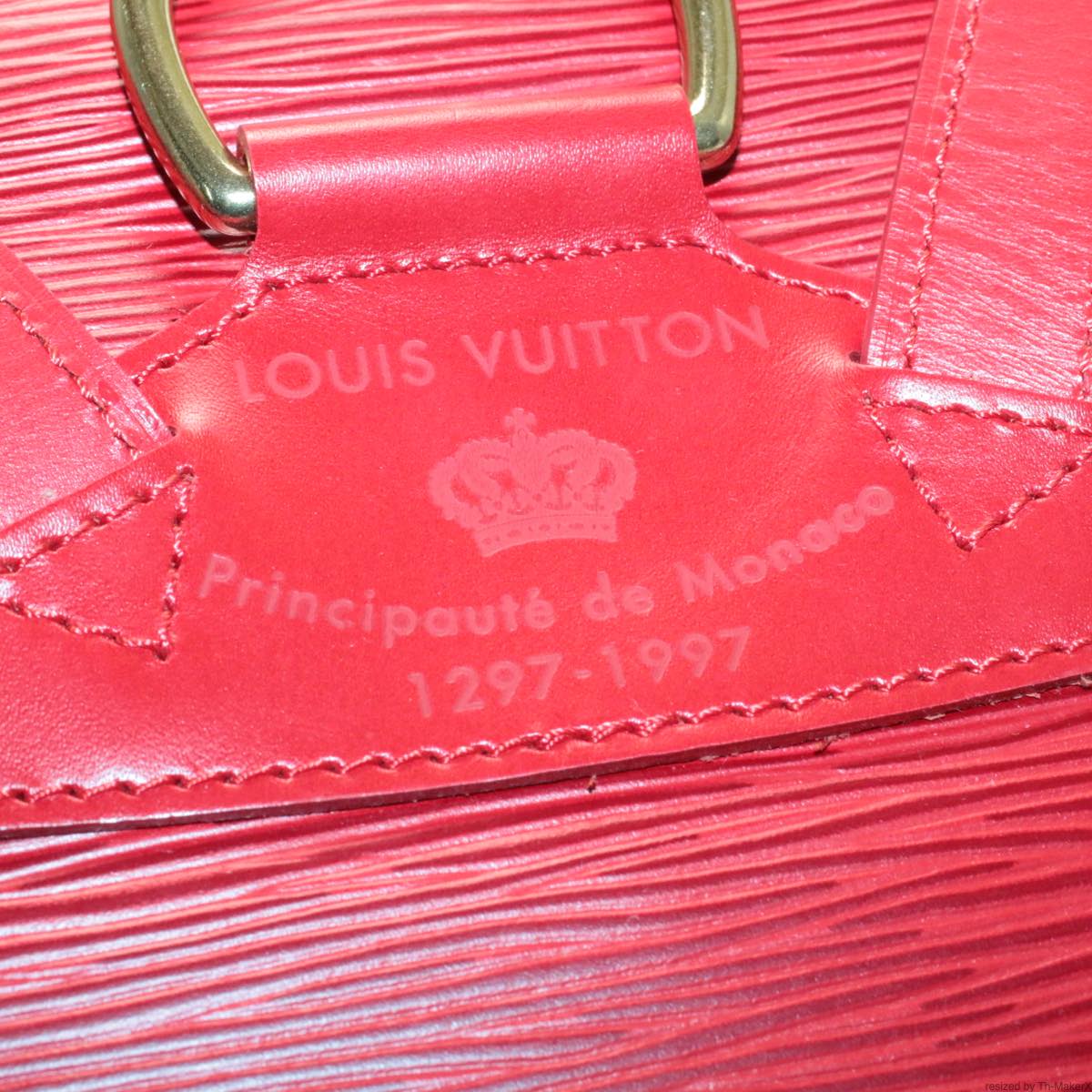 LOUIS VUITTON Epi Montsouris MM Backpack Red LV Auth am2389sA