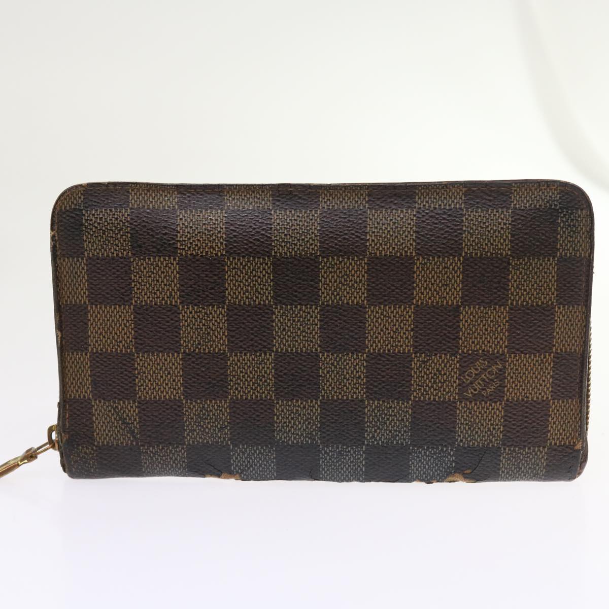 LOUIS VUITTON Damier Ebene Azur Wallet 5Set LV Auth ti466