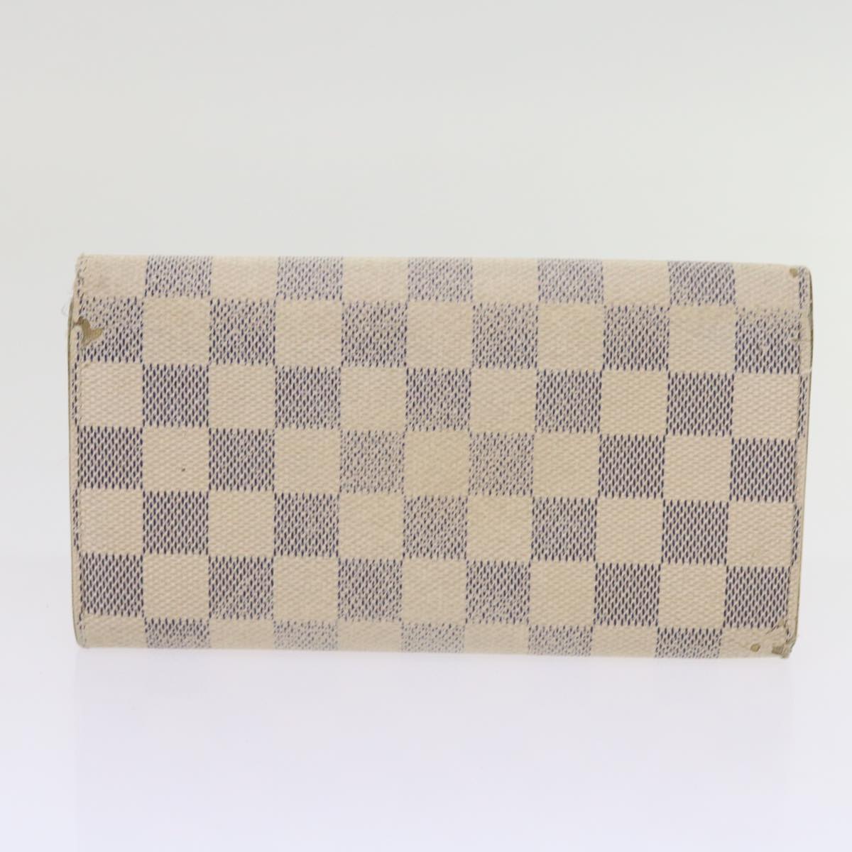 LOUIS VUITTON Damier Ebene Azur Wallet 5Set LV Auth ti466