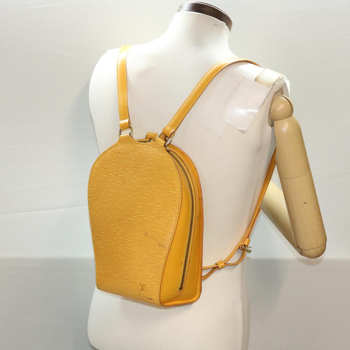 LOUIS VUITTON Epi Mabillon Backpack Yellow M52239 LV Auth 41583