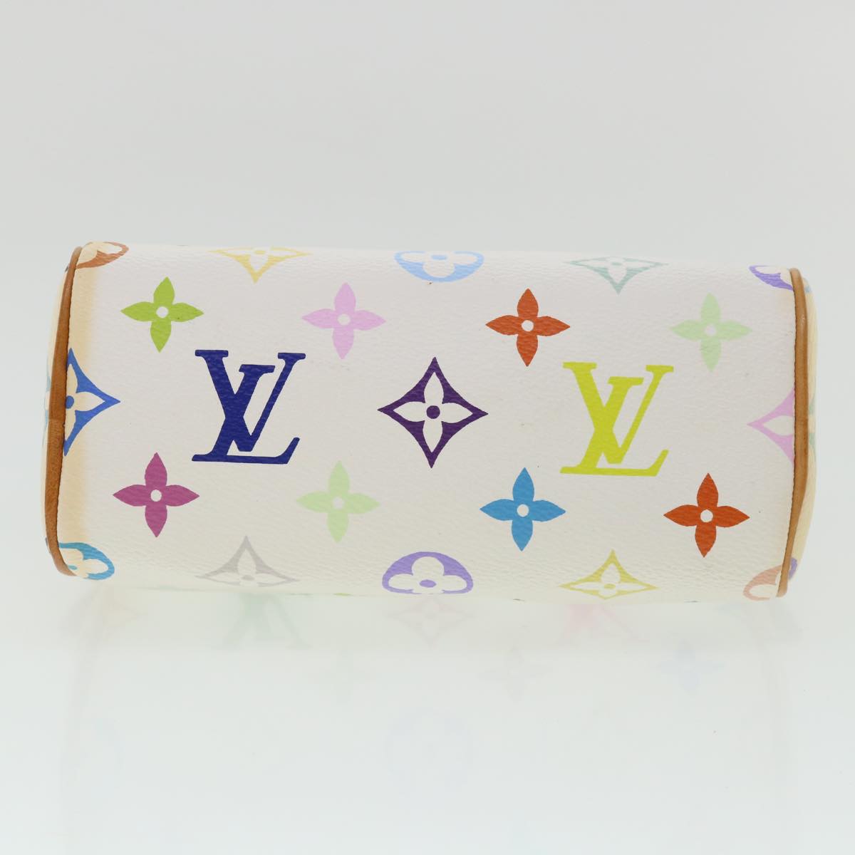 LOUIS VUITTON Monogram Multicolor Mini Speedy Hand Bag White M92645 Auth 26093