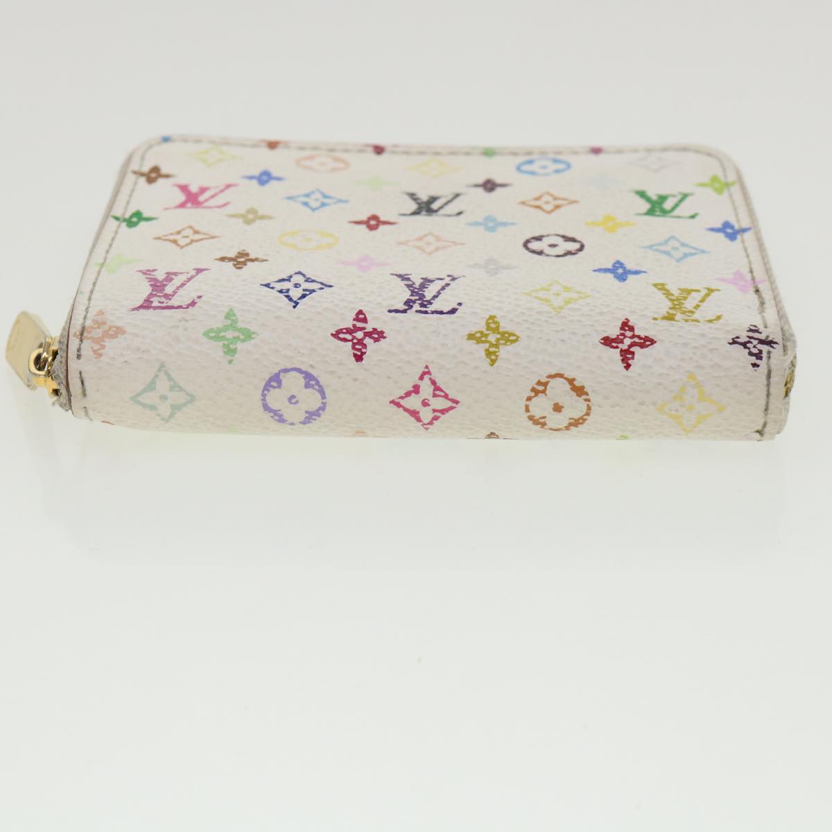 LOUIS VUITTON Monogram Multicolor Zippy Coin Purse White M93741 LV Auth ds001