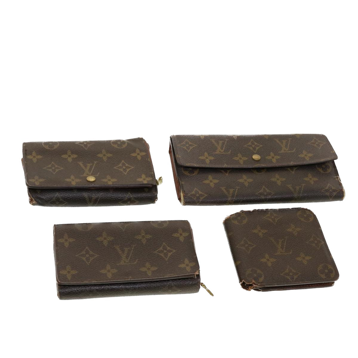 LOUIS VUITTON Monogram Wallet 4Set LV Auth ti1070