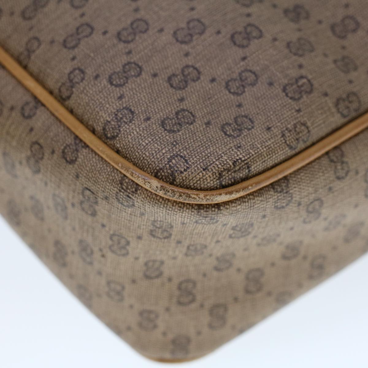 GUCCI Micro GG Canvas Web Sherry Line Clutch Bag Beige 014 904 0018 Auth ti1207