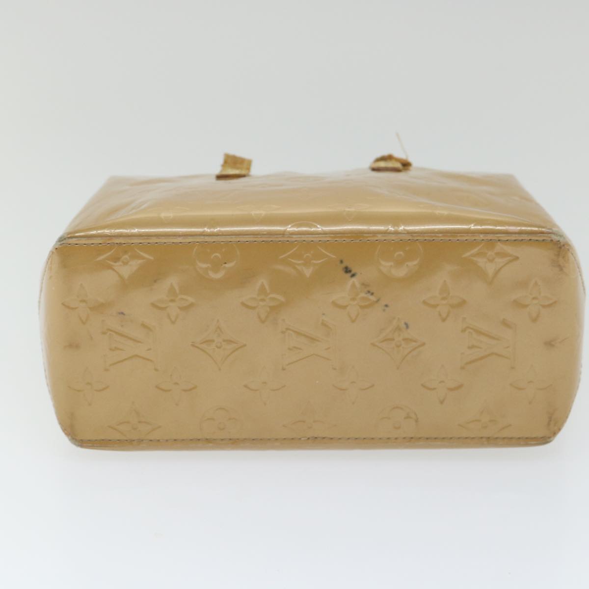 LOUIS VUITTON Monogram Vernis Reade PM Hand Bag Beige M91334 LV Auth ti1275