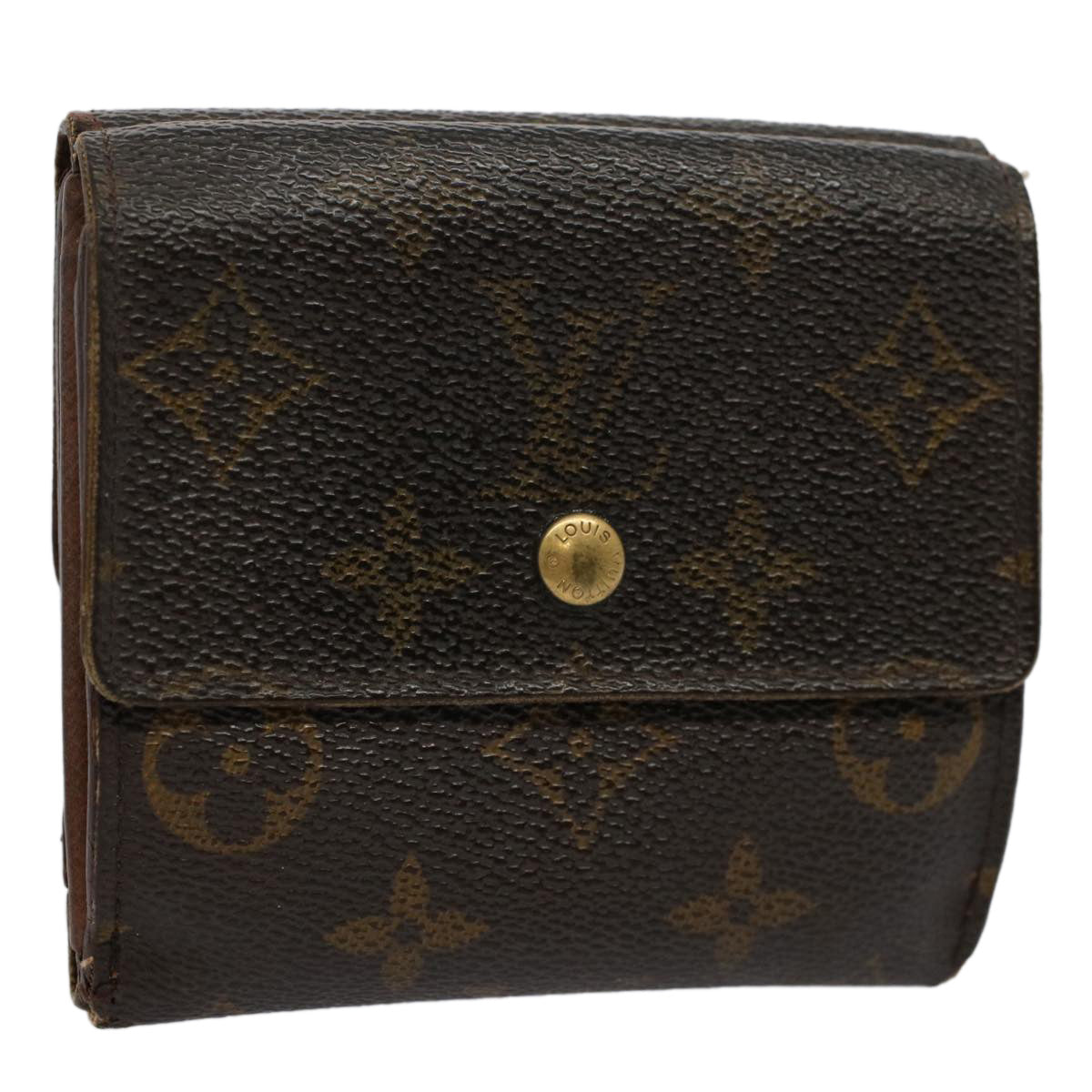 LOUIS VUITTON Monogram Porte Monnaie Bier Cartes Crdit Wallet M61652 Auth ti1277