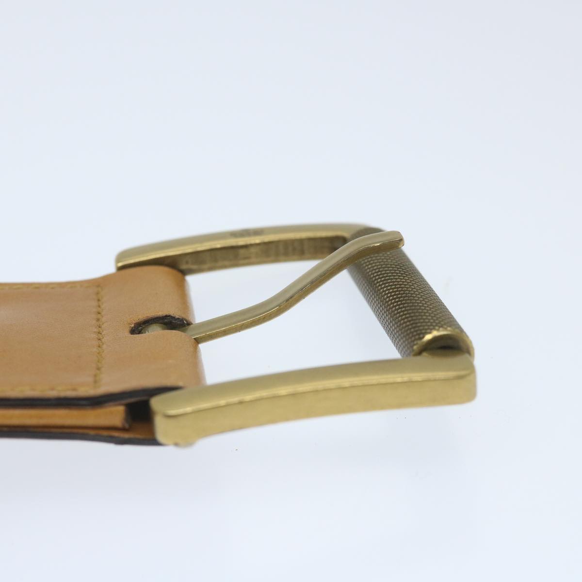 GUCCI Belt Canvas 30.3""""""""""""""""-32.3"""""""""""""""" Beige Brown 109327 Auth ti1278