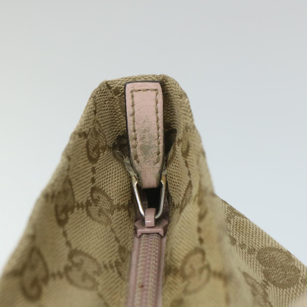 GUCCI GG Canvas Sherry Line Tote Bag Beige Pink blue 131228 Auth ti1284