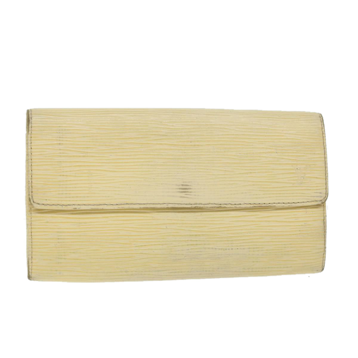 LOUIS VUITTON Epi Pochette Porte Monnaie Credit Wallet White M6357A Auth ti1295