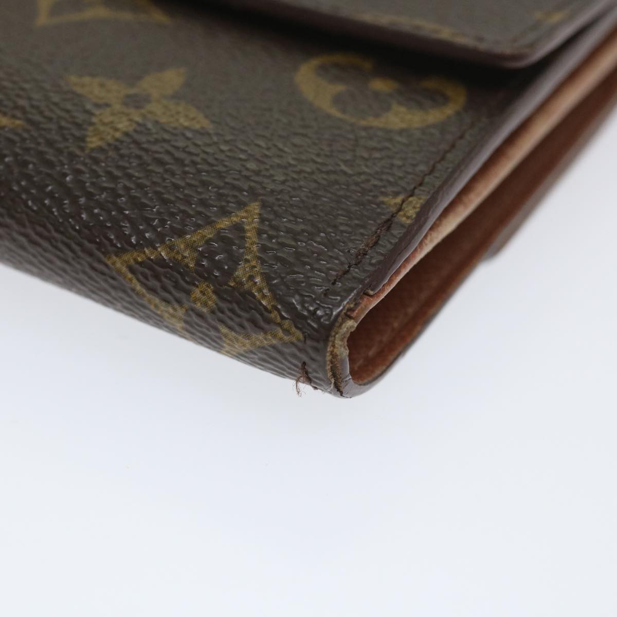 LOUIS VUITTON Monogram Porte Monnaie Bier Cartes Crdit Wallet M61652 Auth ti1297