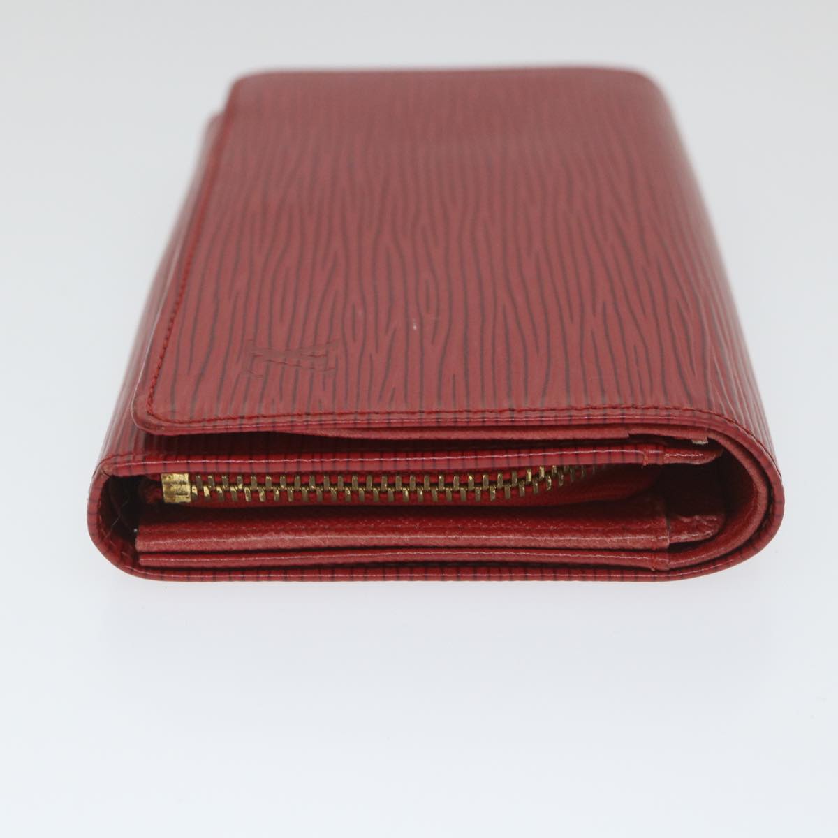 LOUIS VUITTON Epi Porte Monnaie Billets Tresor Wallet Red M63507 LV Auth ti1298