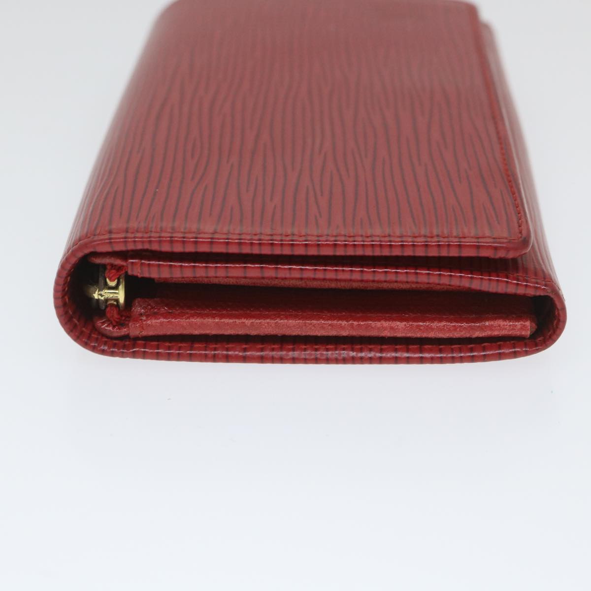 LOUIS VUITTON Epi Porte Monnaie Billets Tresor Wallet Red M63507 LV Auth ti1298