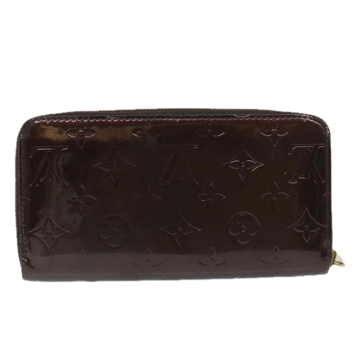 LOUIS VUITTON Monogram Vernis Zippy Wallet Wallet Amarante M93522 LV Auth ti1300