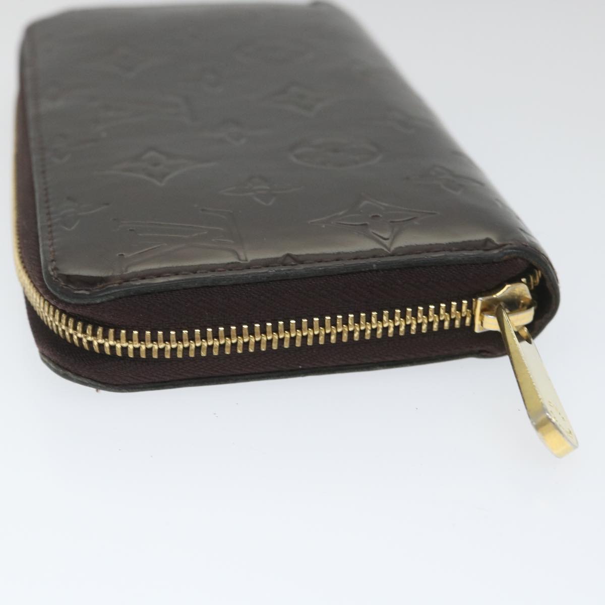 LOUIS VUITTON Monogram Vernis Zippy Wallet Wallet Amarante M93522 LV Auth ti1300