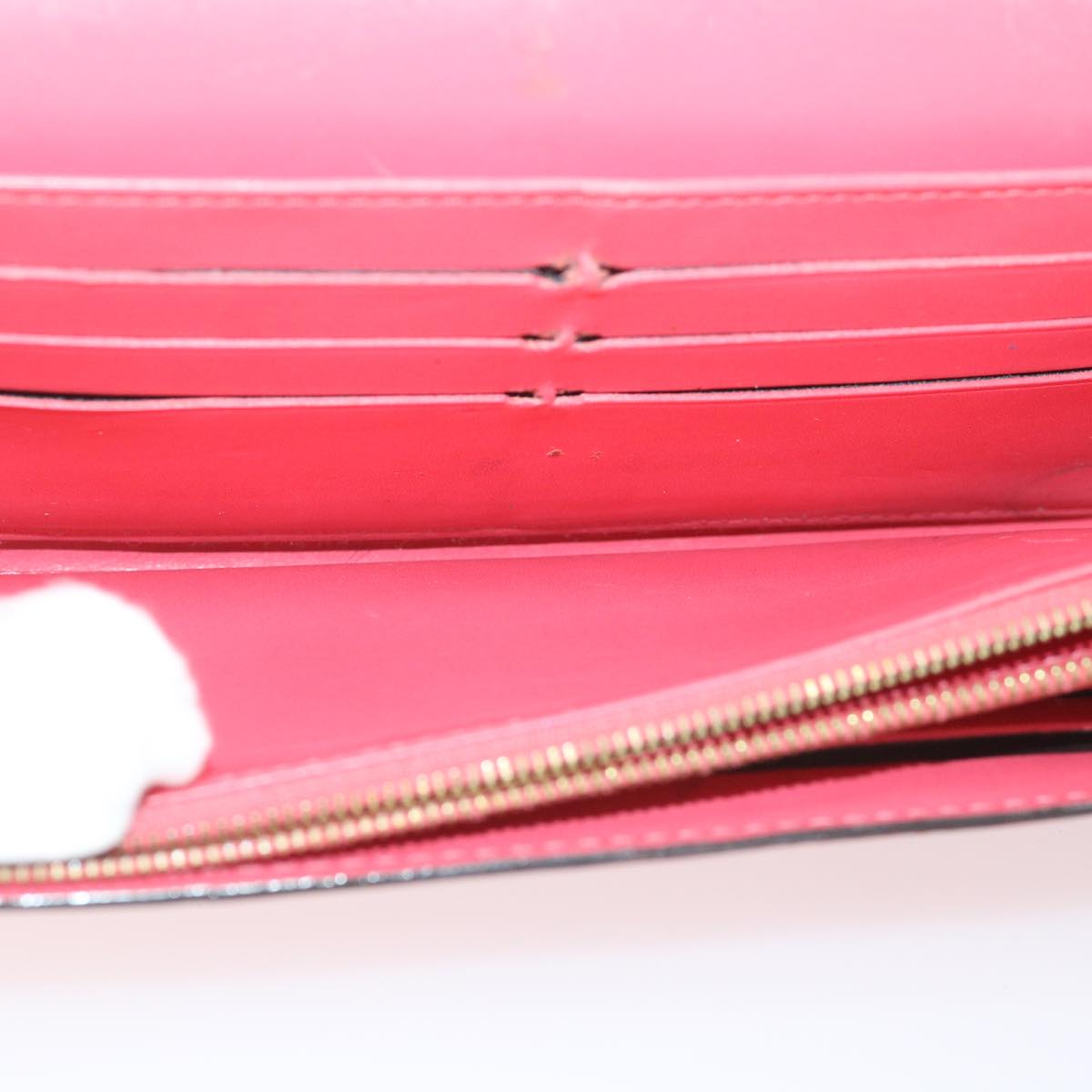 LOUIS VUITTON Vernis Portefeuille Sarah Wallet Hot Pink M90313 LV Auth ti1302