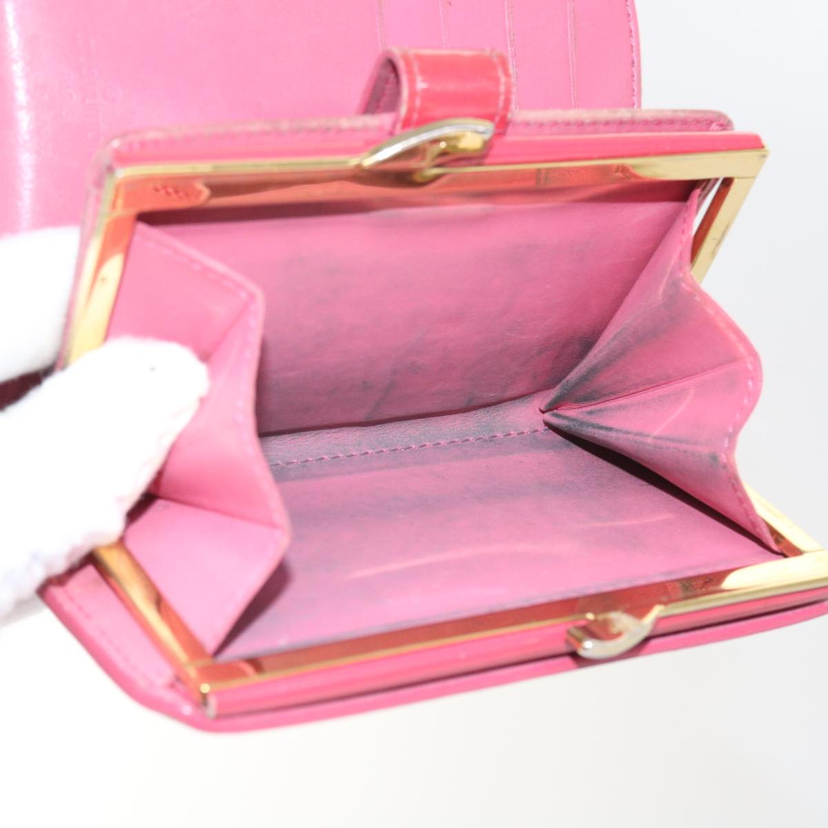 LOUIS VUITTON Monogram Empreinte Vernis Wallet 3Set Pink Beige LV Auth ti1304