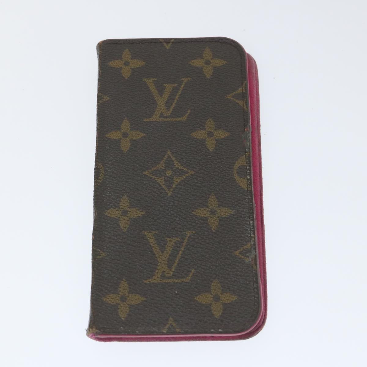 LOUIS VUITTON Monogram iPhone Case 4Set Blue Pink LV Auth ti1305