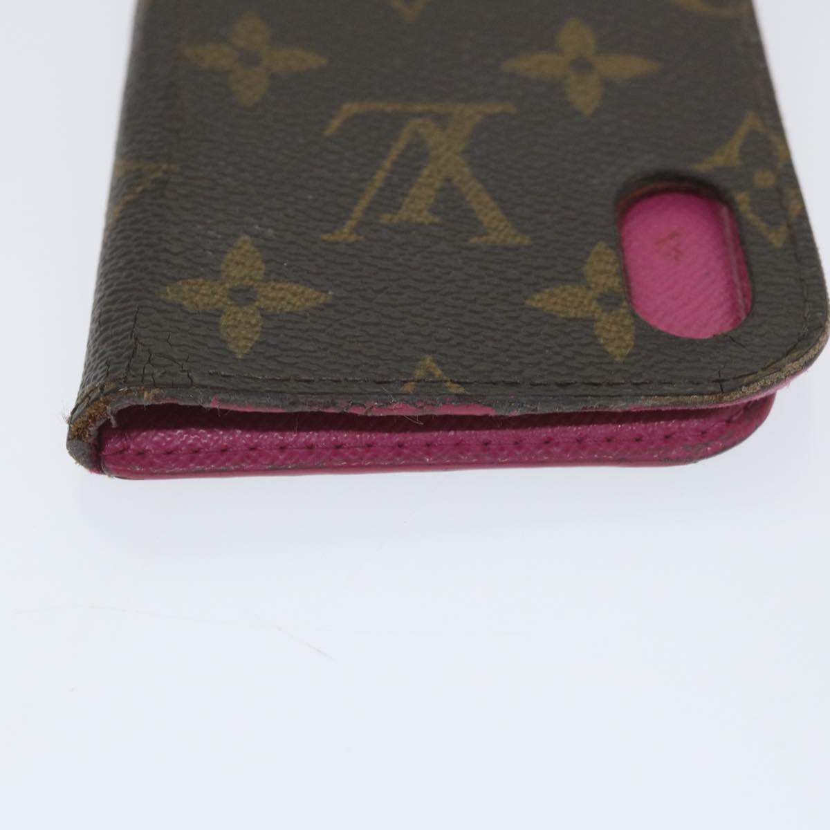 LOUIS VUITTON Monogram iPhone Case 4Set Blue Pink LV Auth ti1305