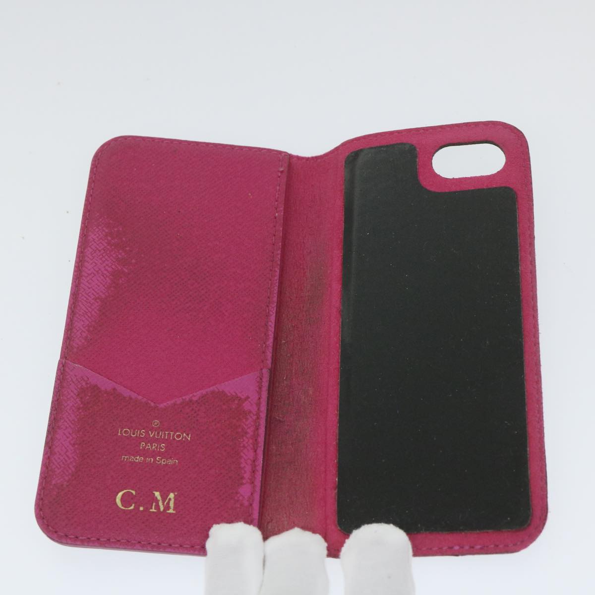LOUIS VUITTON Monogram iPhone Case 4 Set Blue Pink LV Auth ti1305