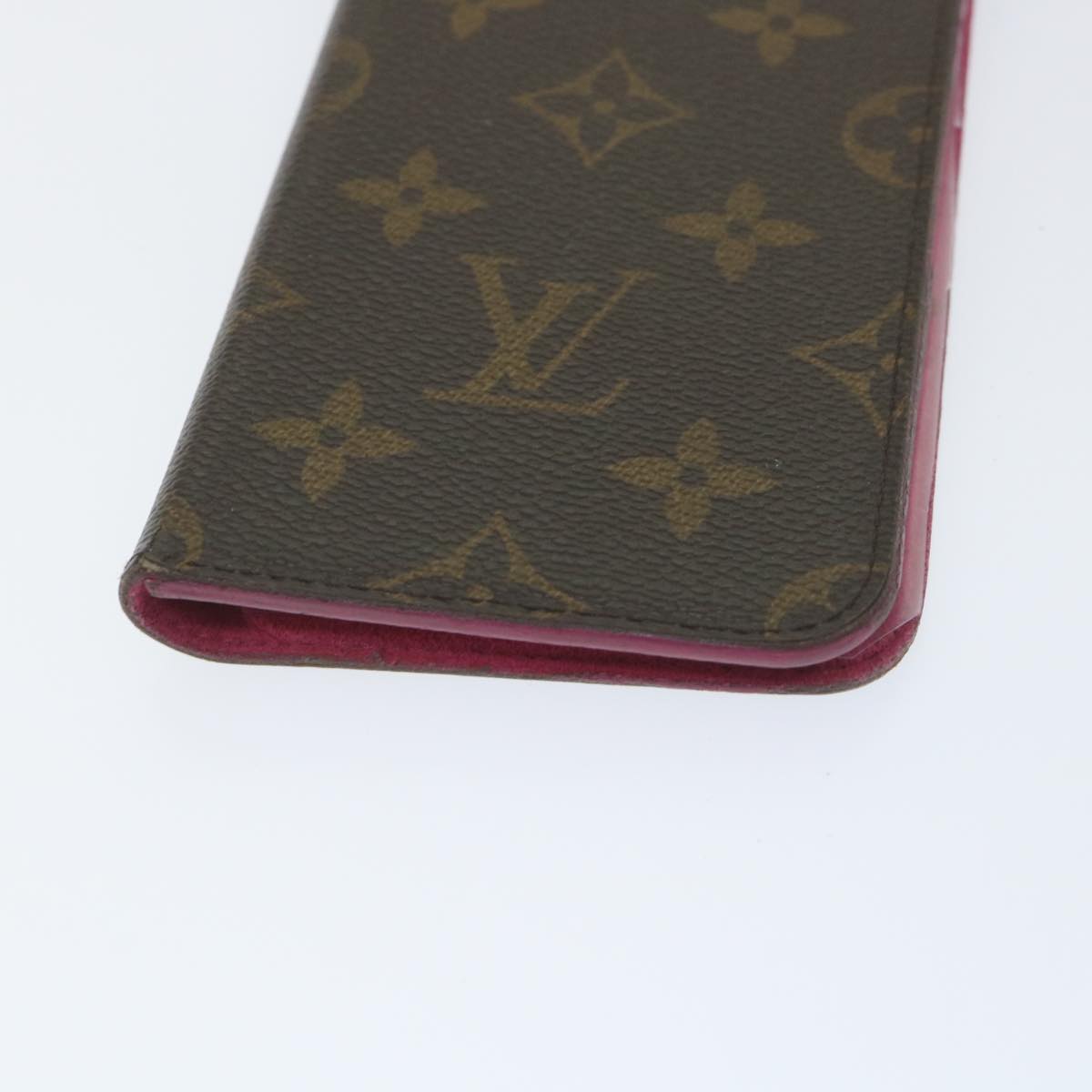 LOUIS VUITTON Monogram iPhone Case 4Set Blue Pink LV Auth ti1305