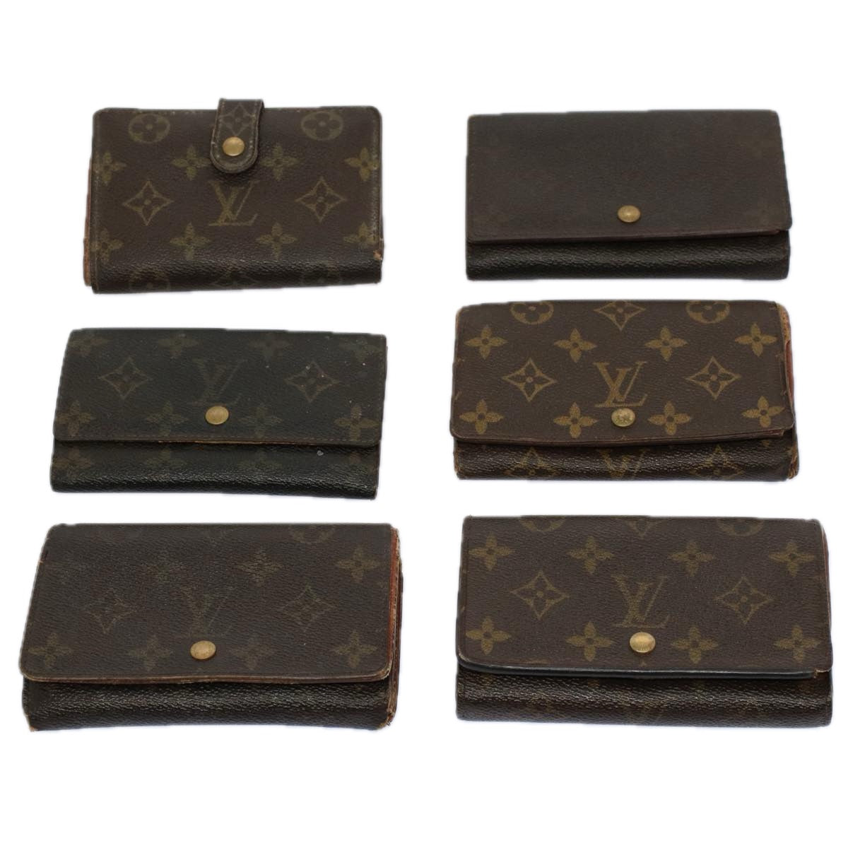 LOUIS VUITTON Monogram Wallet 6Set LV Auth ti1309