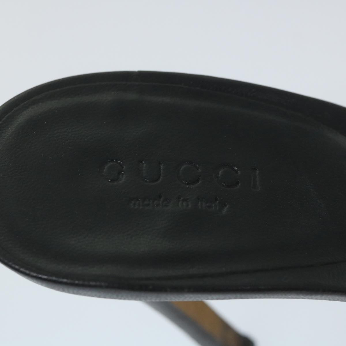 GUCCI GG Canvas High Heels 34C Black Auth ti1315