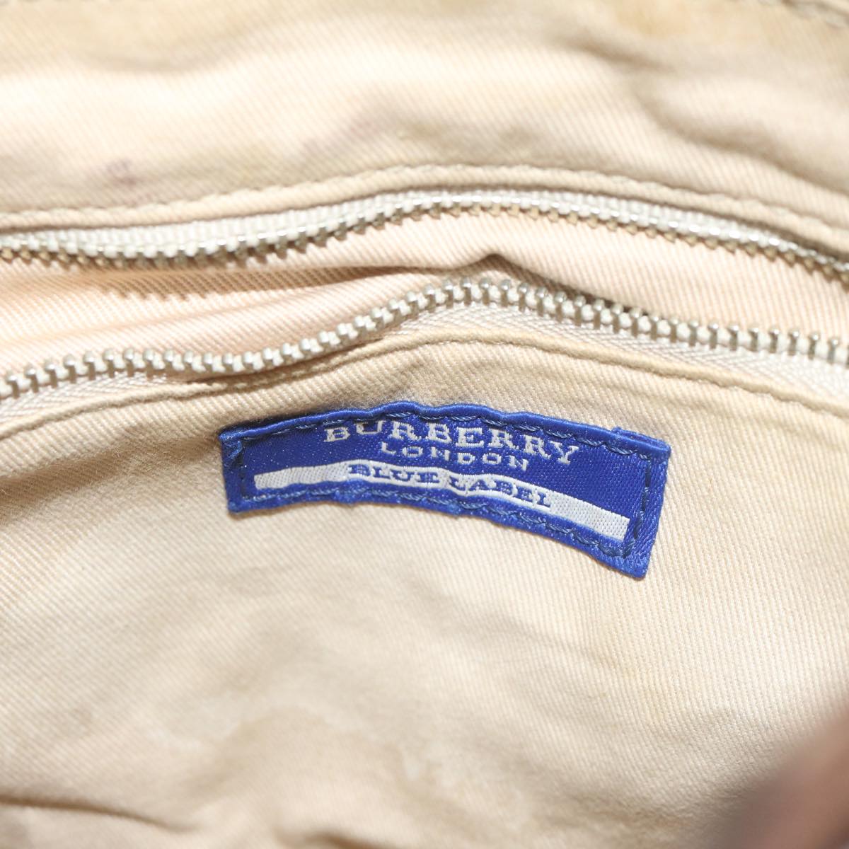 BURBERRY Blue Label Shoulder Bag Canvas Brown Auth ti1380