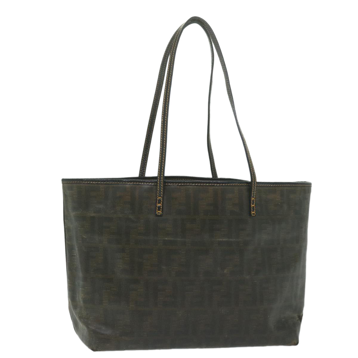 FENDI Zucca Canvas Tote Bag Brown Auth ti1394