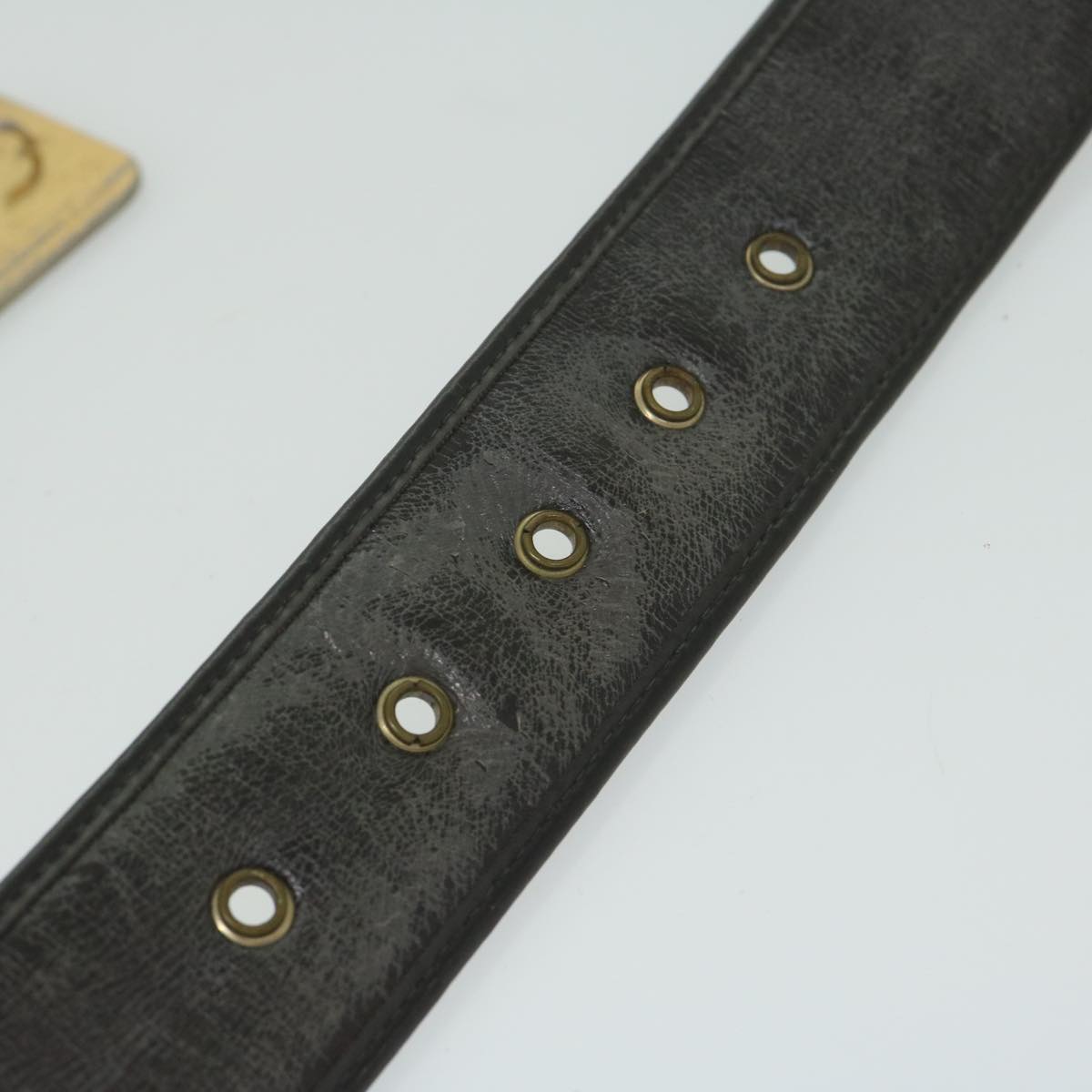 Christian Dior Trotter Canvas Belt 24.8""-28.7"" Brown Auth ti1395