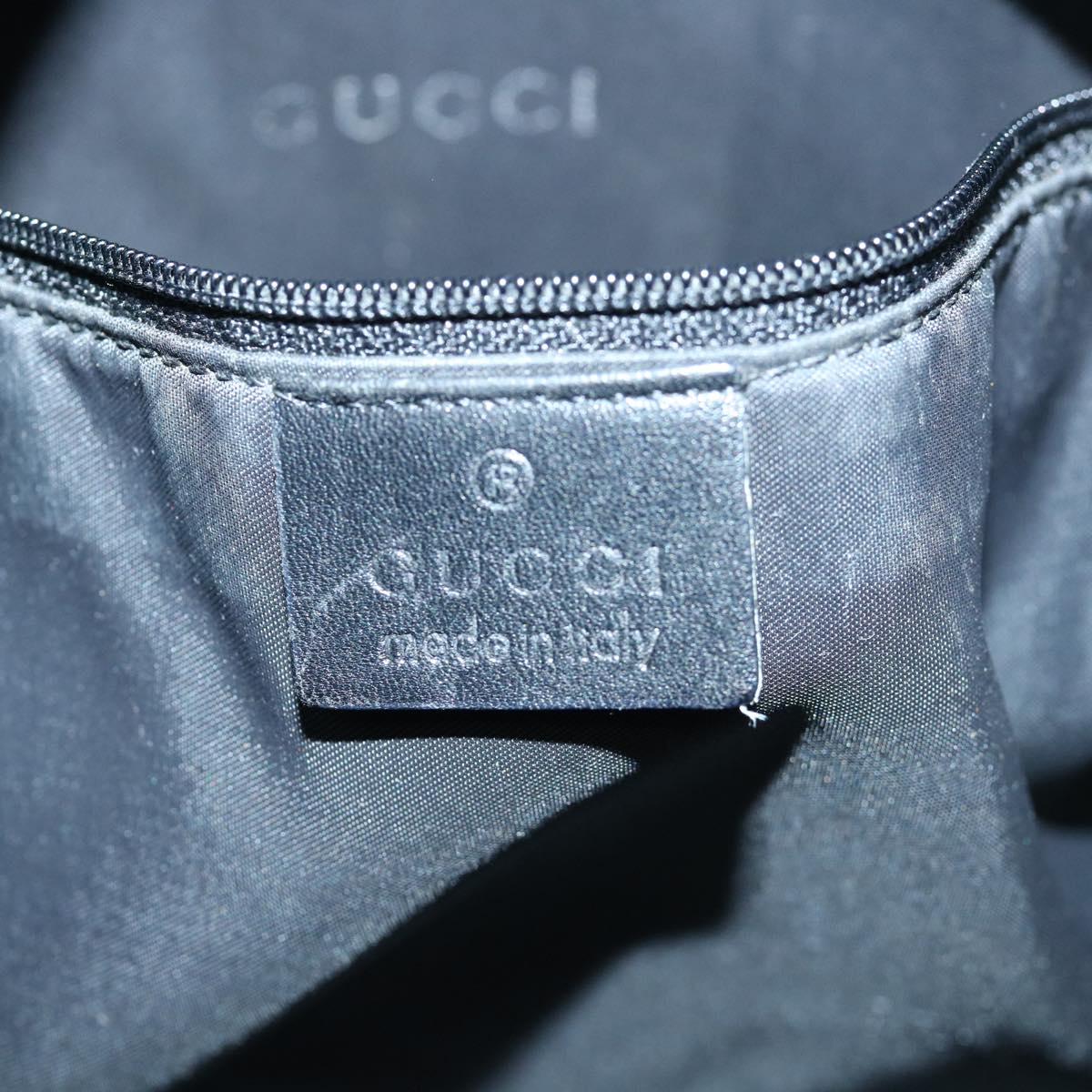 GUCCI Bamboo Shoulder Bag Nylon Black 001 1638 Auth ti1459