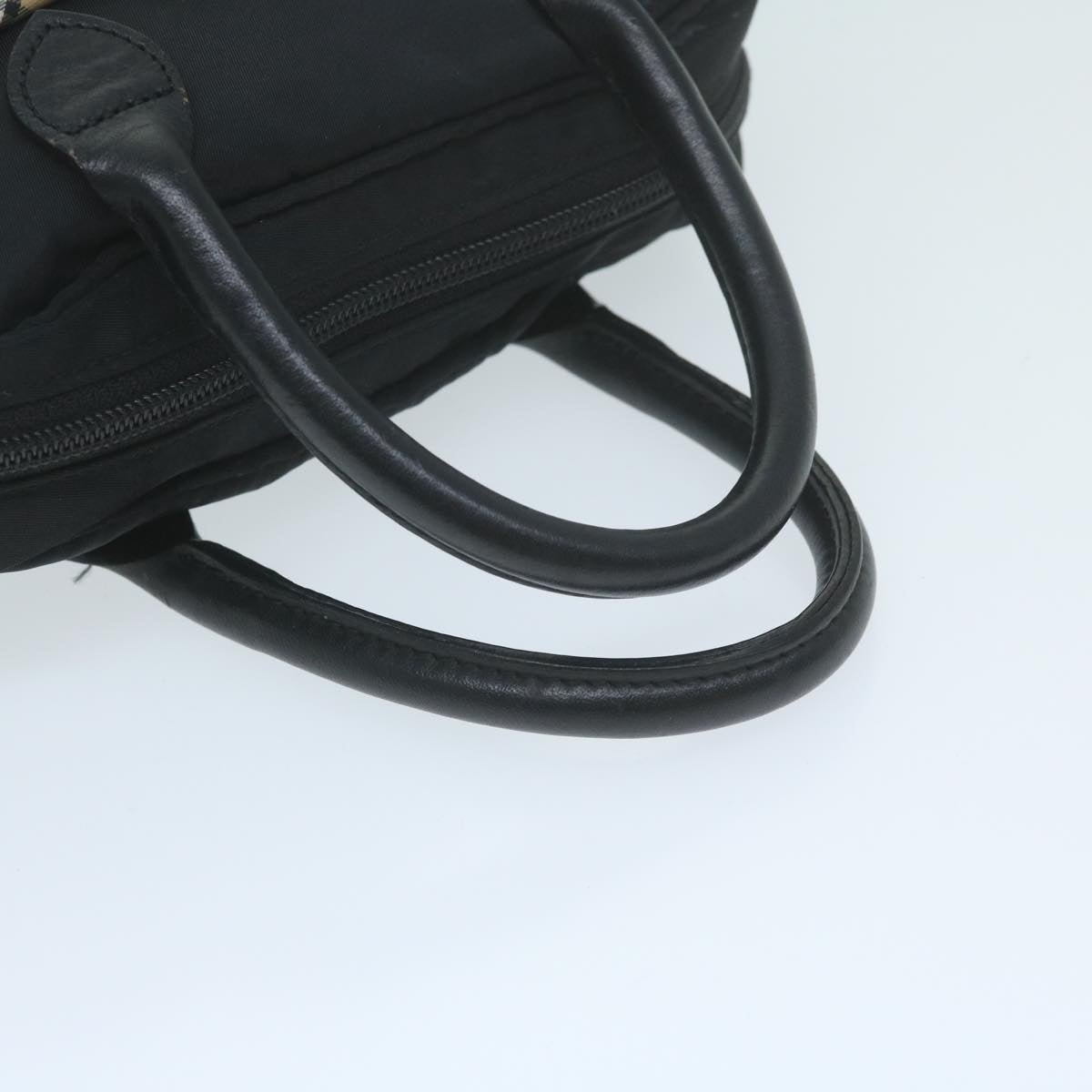 BURBERRY Hand Bag Nylon Black Auth ti1471