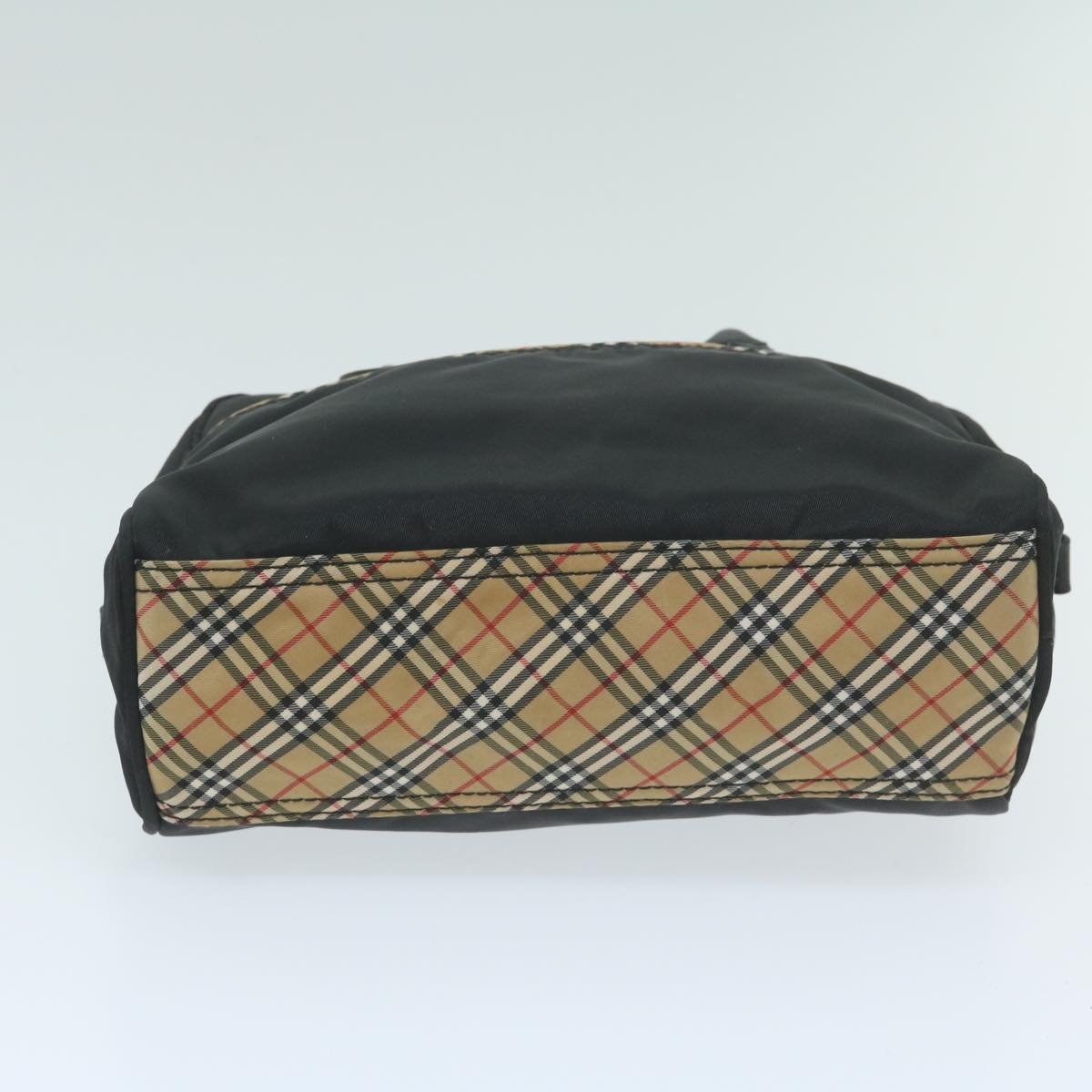 BURBERRY Hand Bag Nylon Black Auth ti1471