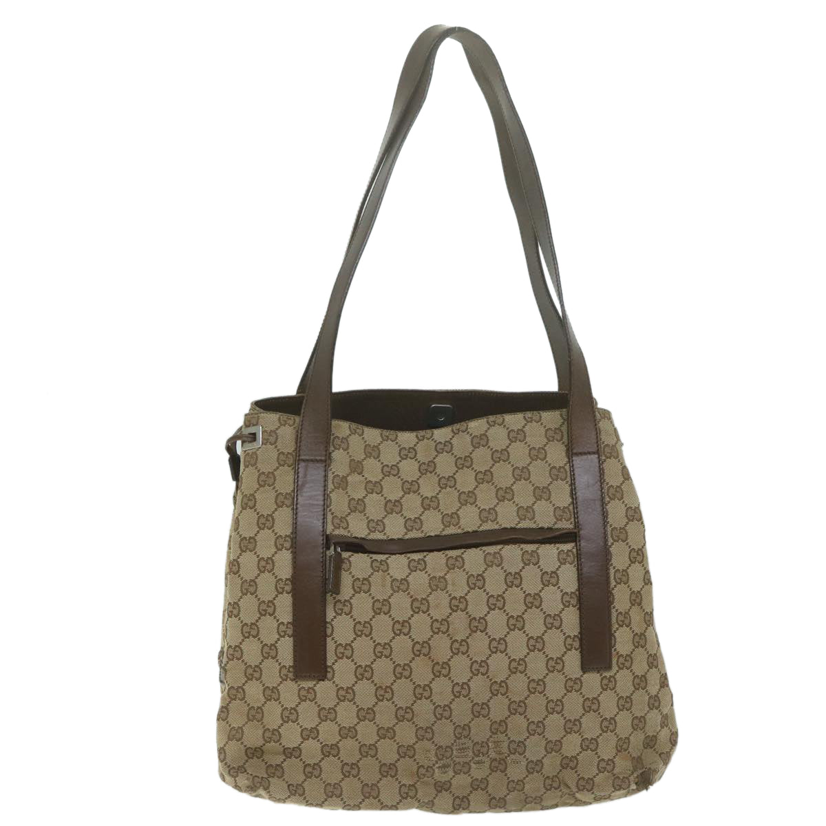 GUCCI GG Canvas Shoulder Bag Beige 30501 Auth ti1472