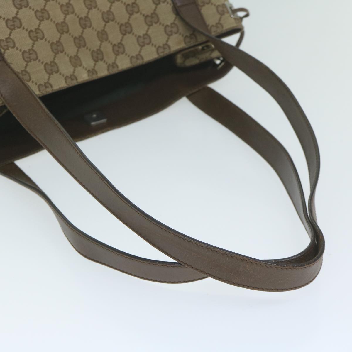 GUCCI GG Canvas Shoulder Bag Beige 30501 Auth ti1472